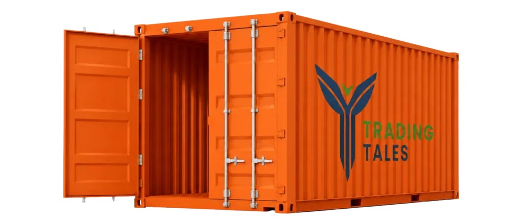Trading Tales branded shipping container